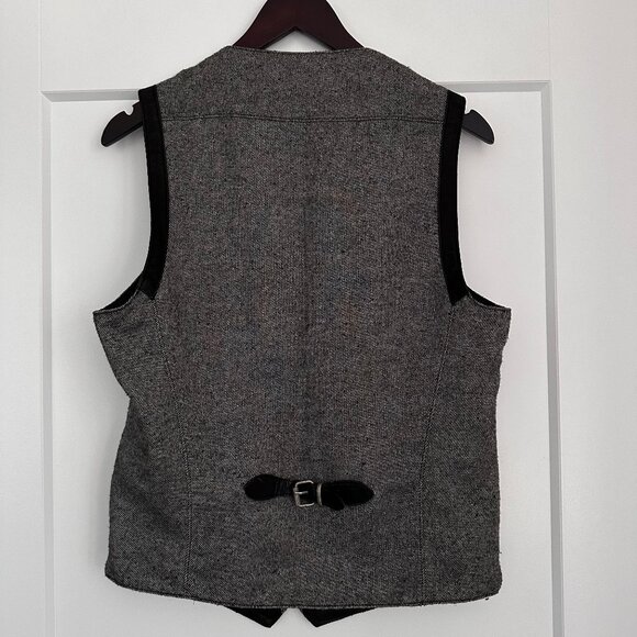 DIESEL WOOL BLEND VEST IN GREY - Picture 2 of 5